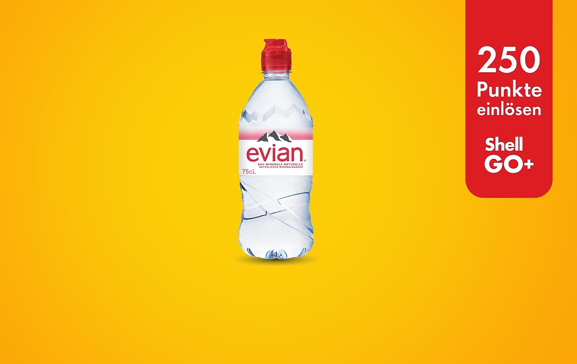 Shell Go+ PunkteDeal: Evian 750ml um 250 Punkte